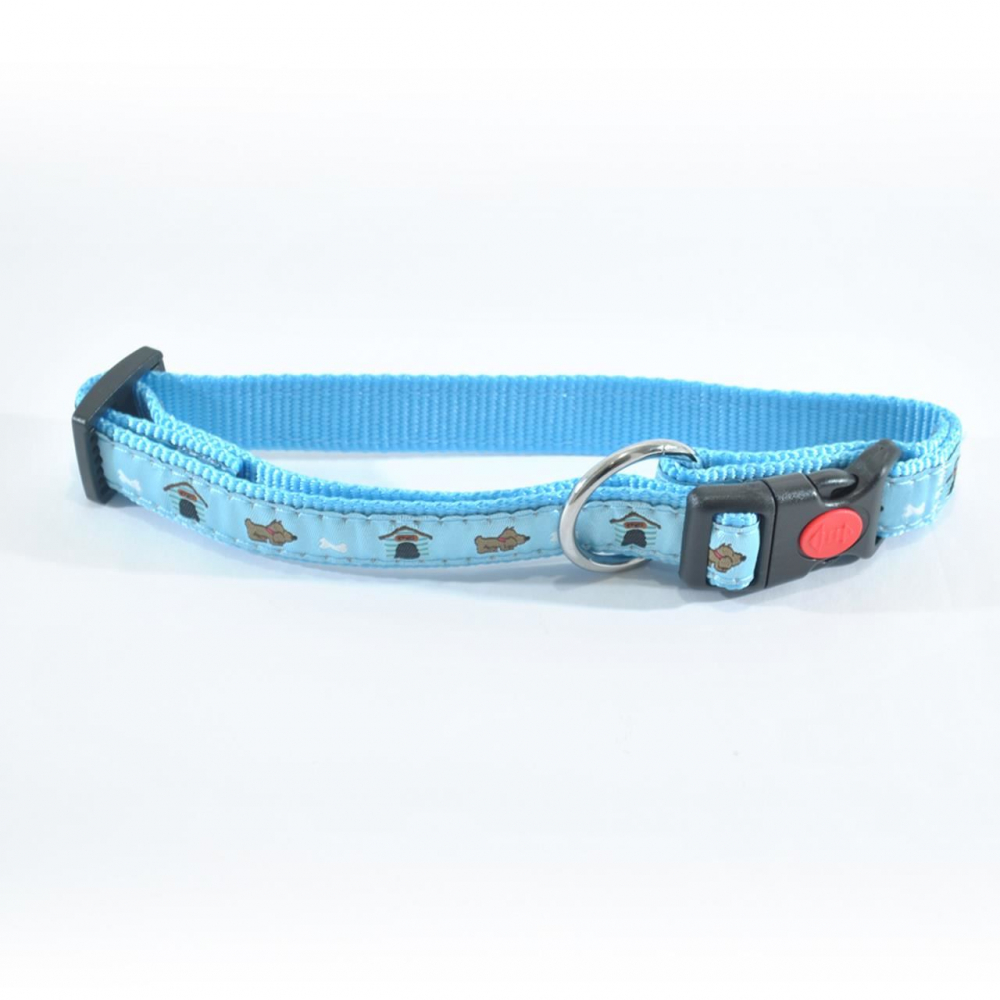 ZGARDA NYLON PENTRU CAINI MOL CU MODEL LIGHT BLUE CLICK 15MM*30-45CM/L0902.15045B [1]