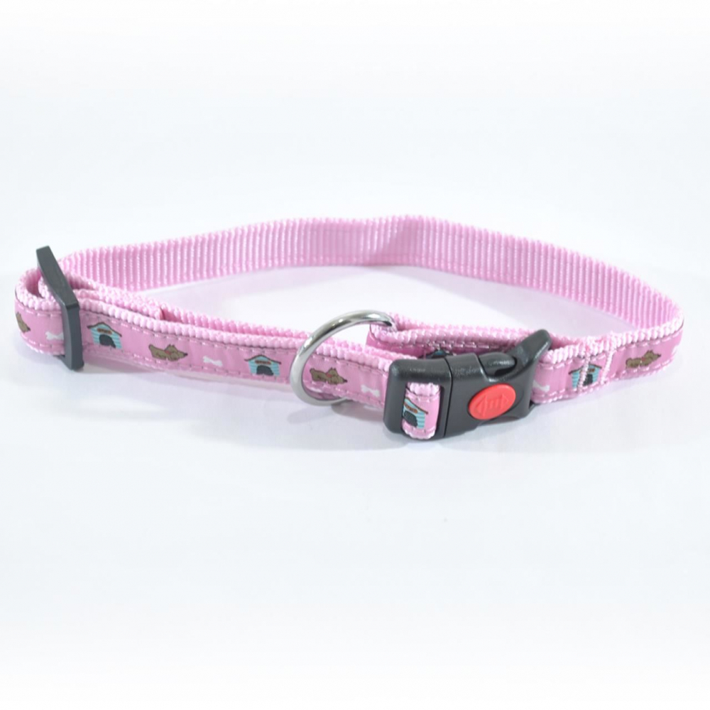 ZGARDA NYLON PENTRU CAINI MOL CU MODEL PINK 10MM*15-25CM/L0902.10025A [1]