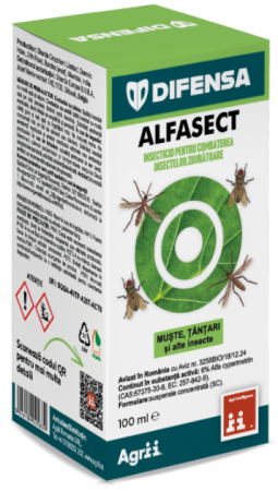 Insecticide pentru casă și fermă - Insecticid concentrat fără miros pentru muște și țânțari, Alfasect 100ml