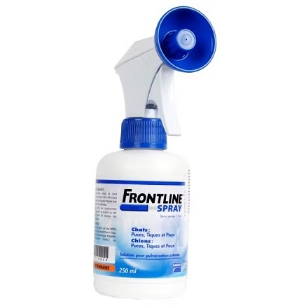 Antiparazitare externe caini - Spray antiparazitar câini și pisici, 250 ml, Frontline, pentru purici și căpușe