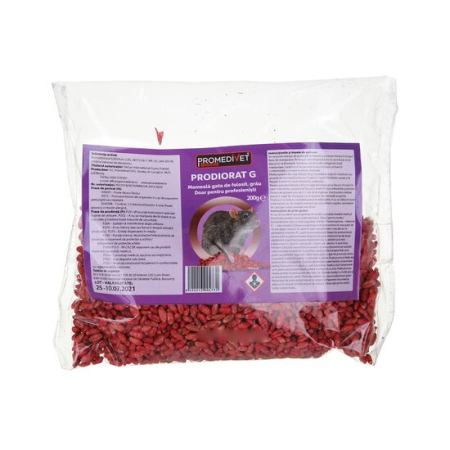 Momeală raticidă grau pentru șobolani și șoareci Prodiorat G, 2kg, 10 pungi x 200g [1]