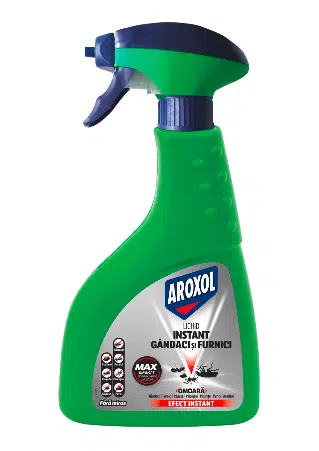 Insecticide pentru casă și fermă - Soluție gata preparată, fără miros, pentru ploșnițe de pat, gândaci, furnici, Aroxol 400ml