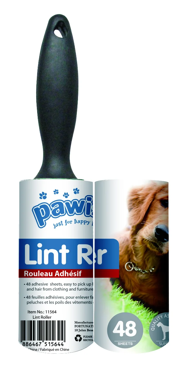 Perii și piepteni câini - Rolă de curățat scame și păr de animale Pawise cu rezervă – 48 folii