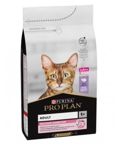 Diete veterinare pisici - PURINA PRO PLAN ADULT Delicate Digestion, Curcan, 1.5 kg