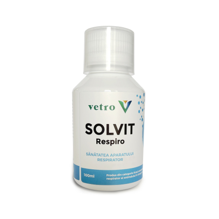 Suplimente și vitamine păsări - Tratament horcăit păsări, iepuri și viței 100ml Solvit Respiro