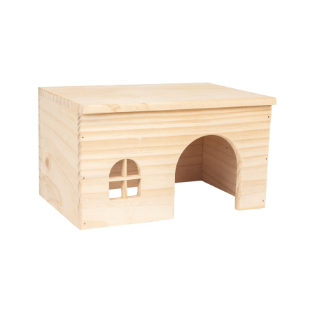 Accesorii cuști rozătoare - Căsuță din lemn pentru hamsteri Mody M Flamingo 28 x 18 x 16 cm