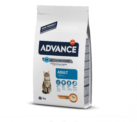 Promotii pisici - ADVANCE Adult, Pui, hrana uscata pisici, 3kg