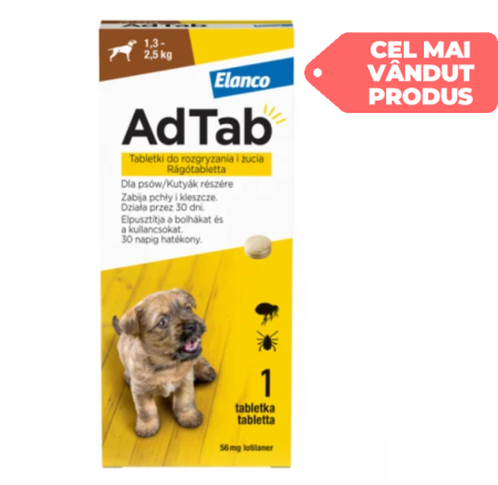 Antiparazitare externe câini - Antiparazitar extern AdTab pentru câini 1.3-2.5 KG