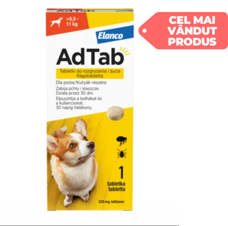 Antiparazitare externe câini - Antiparazitar extern AdTab pentru câini 5.5-11 KG