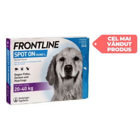 Antiparazitare externe câini - Antiparazitar extern Frontline pentru câini spot on 20-40 KG, 1 pipetă