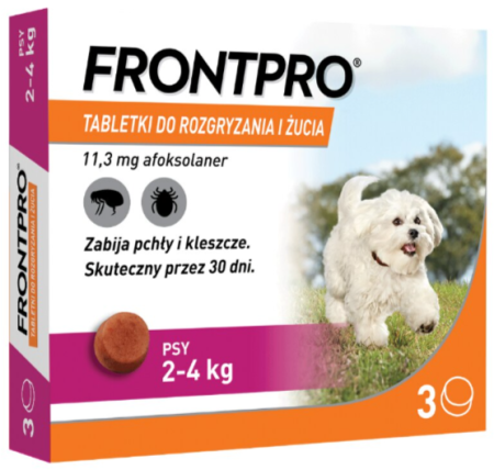 Farmacie veterinară - Antiparazitar extern Frontpro 2-4 KG, 1 tabletă