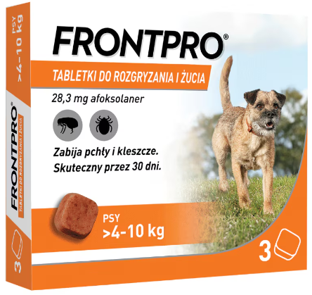 Farmacie veterinară - Antiparazitar extern Frontpro 4-10 KG, 1 tabletă