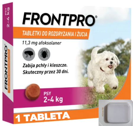 Farmacie veterinară - Antiparazitar extern Frontpro 2-4 KG, 1 tabletă