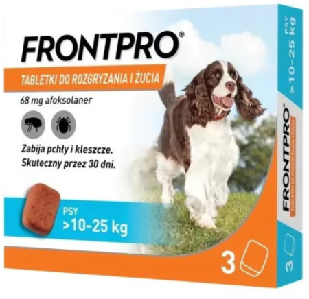 Farmacie veterinară - Antiparazitar extern Frontpro 10-25 KG, 1 tabletă