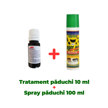 Insecticide pentru casă și fermă - Antiparazitar extern, păduchi, căpuşe, pentru păsări Dergall 10 ml + Spray insecticid păduchi găini, Piret Mix spray 200 ml