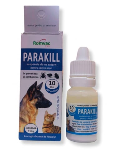 Antiparazitare externe pisici - ANTIPARAZITAR EXTERN CAINI, PISICI, PARAKILL, 10ML