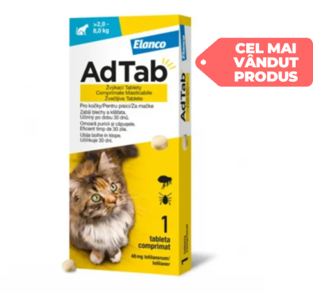 Antiparazitar extern pentru pisici AdTab 2-8 KG