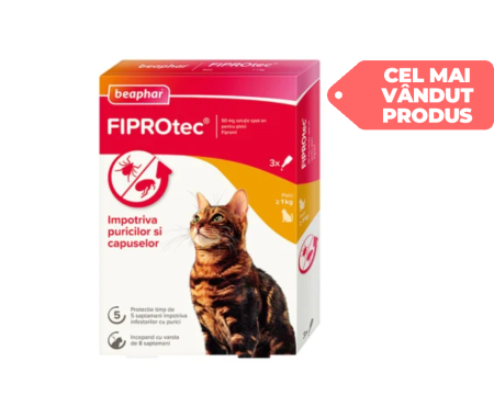 Antiparazitar extern pisici Beaphar Fiprotec > 1 KG (cutie x 3 pipete)