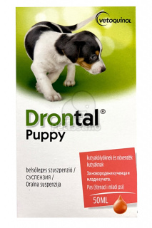Antiparazitare interne caini - Antiparazitar intern catei, DRONTAL PUPPY 50ml