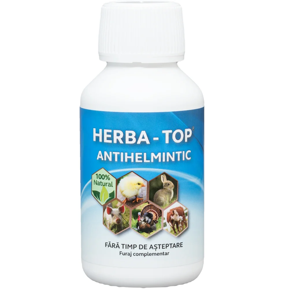 Antiparazitare pasari - Antiparazitar intern pentru păsări Herba Top Antihelmintic 100 ml