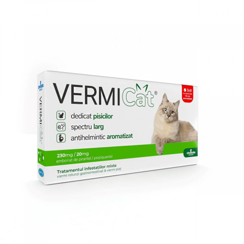 Antiparazitare interne pisici - ANTIPARAZITAR INTERN PENTRU PISICI VERMICAT x 1tb