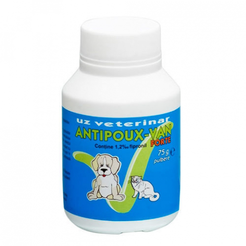Antiparazitare externe pisici - Antiparazitar Pulbere (PURICI, CAPUSE), ANTIPOUX FORTE, 75G