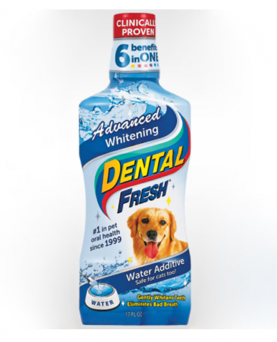 Igiena orala pisici - Apa de gura pentru caini si pisici Dental Fresh, Albire, 237 ml