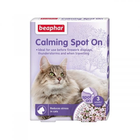 Suplimente si vitamine pisici - BEAPHAR CALMING SPOT ON PIPETE CALMANTE PISICI (3PIP/CUT)