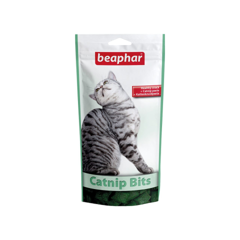 Recompense pisici - Beaphar Snack Cat Catnip pentru pisici – plic 35 g – gustare irezistibilă cu efect stimulant și relaxant
