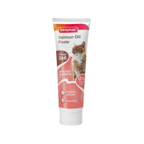 Suplimente si vitamine pisici - BEAPHAR ULEI DE SOMON PASTA SUPLIMENT PENTRU PISICI 100G