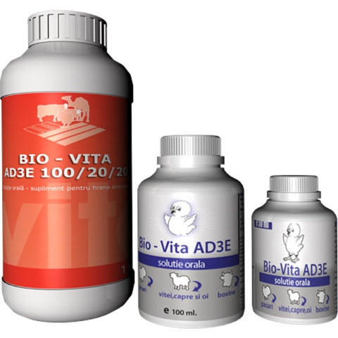 Suplimente si vitamine pasari - Vitamine pasari, BIO-VITA AD3E 20LT