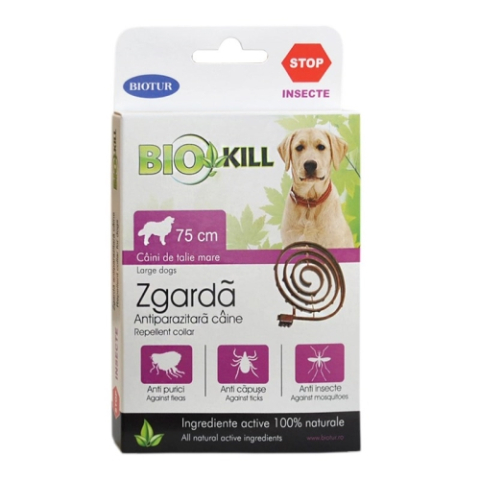 Farmacie veterinara - BIOKILL ZGARDA ANTIPARAZITARA PENTRU CAINI 75 CM