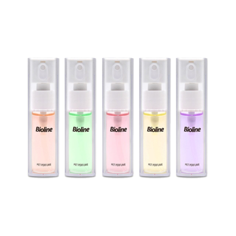 Import - BIOLINE PARFUM PENTRU CAINI SI PISICI SET 15 BUC (3x5 AROME) SPRAY 9ML