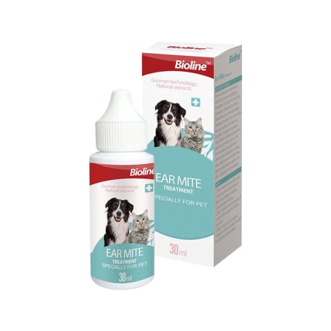 ORL caini - Bioline Soluție Antiparazitară Urechi pentru Câini și Pisici 30 ml