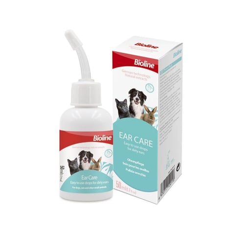 ORL caini - Bioline Soluție Curățare Urechi pentru Câini și Pisici 50 ml – Igienă, Curățare Delicată & Eliminare Mirosuri