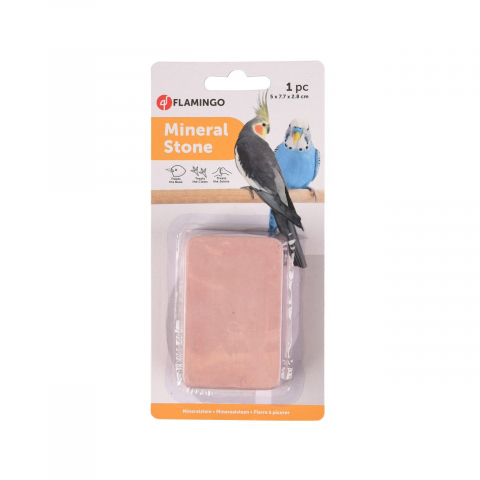 Suplimente si vitamine pasari - BLOC MINERAL PENTRU PASARI EXOTICE FLAMINGO 7.5CM