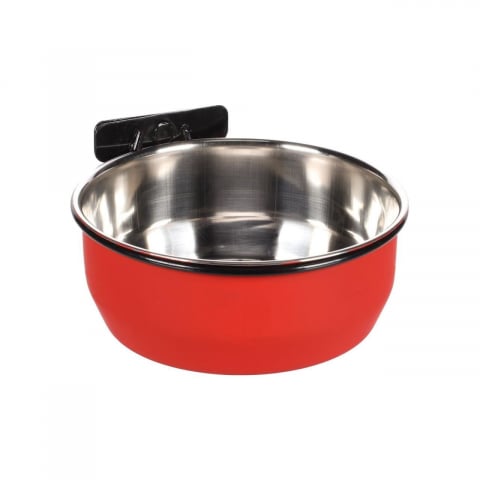 Accesorii custi rozatoare - BOL DIN INOX PENTRU ROZATOARE FLAMINGO AVARO RED M CU SURUB DE PRINDERE 13CMx580ML