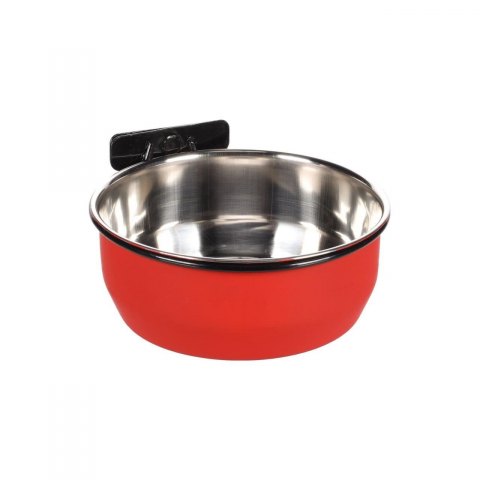 Accesorii custi rozatoare - BOL DIN INOX PENTRU ROZATOARE FLAMINGO AVARO RED S CU SURUB DE PRINDERE 10CMx290ML