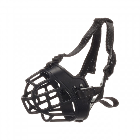 Botnite caini - BOTNITA AJUSTABILA PENTRU CAINI SILICON BENZO L NEAGRA FLAMINGO 11.5CM 45.5-66CM