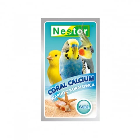 Suplimente si vitamine pasari - CALCIU DE CORALI PENTRU PASARI EXOTICE NESTOR 40G