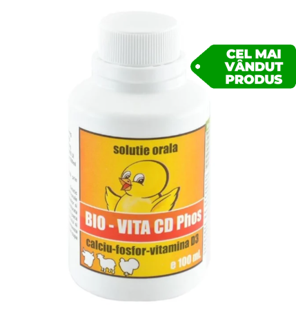 Suplimente și vitamine păsări - Calciu pentru păsări Bio Vita CD Phos 100 ml
