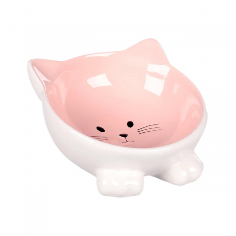 Castroane si boluri pisici - CASTRON DIN CERAMICA PENTRU PISICI FLAMINGO PUZI PINK 125ML