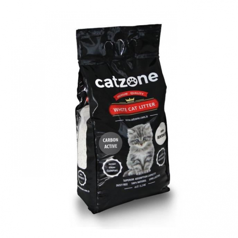 Asternut igienic - CATZONE CLUMPING NISIP SUPER PREMIUM CARBUNE ACTIV 6L/5KG