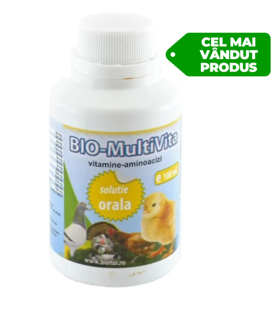 Suplimente și vitamine păsări - Complex vitamine și minerale pentru păsări Bio Multivita 100 ml