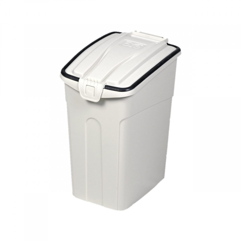 Castroane si boluri pisici - CONTAINER PENTRU PASTRARE HRANA USCATA CAINI SI PISICI OTO S WHITE 14L 32x19x35(h)cm