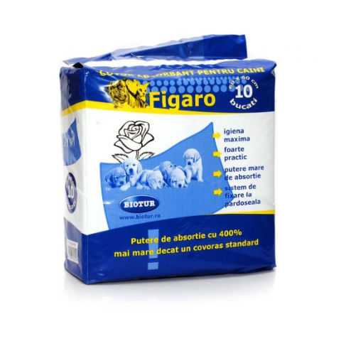 Covorase caini - COVORAS ABSORBANT PENTRU CAINI FIGARO 60X60CM (10BUC/PCH)
