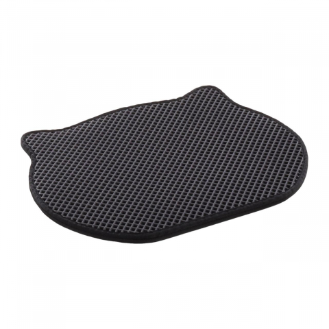 Covoras colector de nisip pentru litiera pisicii, negru, 50 X 40cm [1]