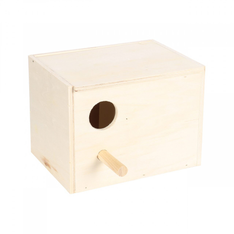 Accesorii colivii - CUIB PENTRU PERUSI DIN LEMN ORIZONTAL FLAMINGO