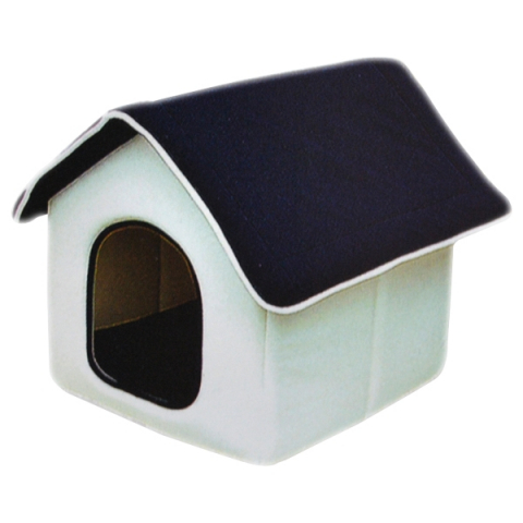 Culcusuri si saltele pisici - CULCUS CASUTA TEXTILA PENTRU CAINI SI PISICI ORLANDO ALB-BLEUMARIN 43X38X42CM/8849-1A/A