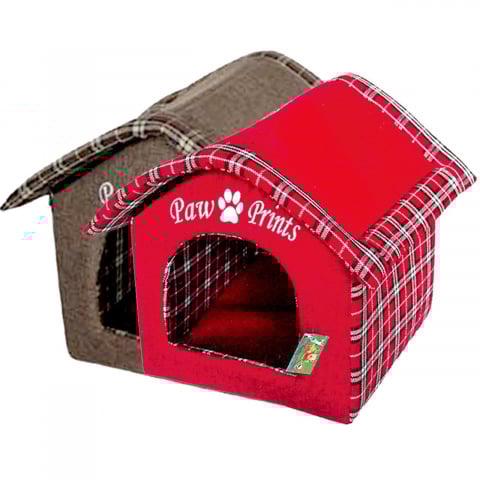 Culcusuri si saltele pisici - CULCUS CASUTA TEXTILA PENTRU CAINI SI PISICI PAW 42 X 39 X 40CM/8917-1410A/A